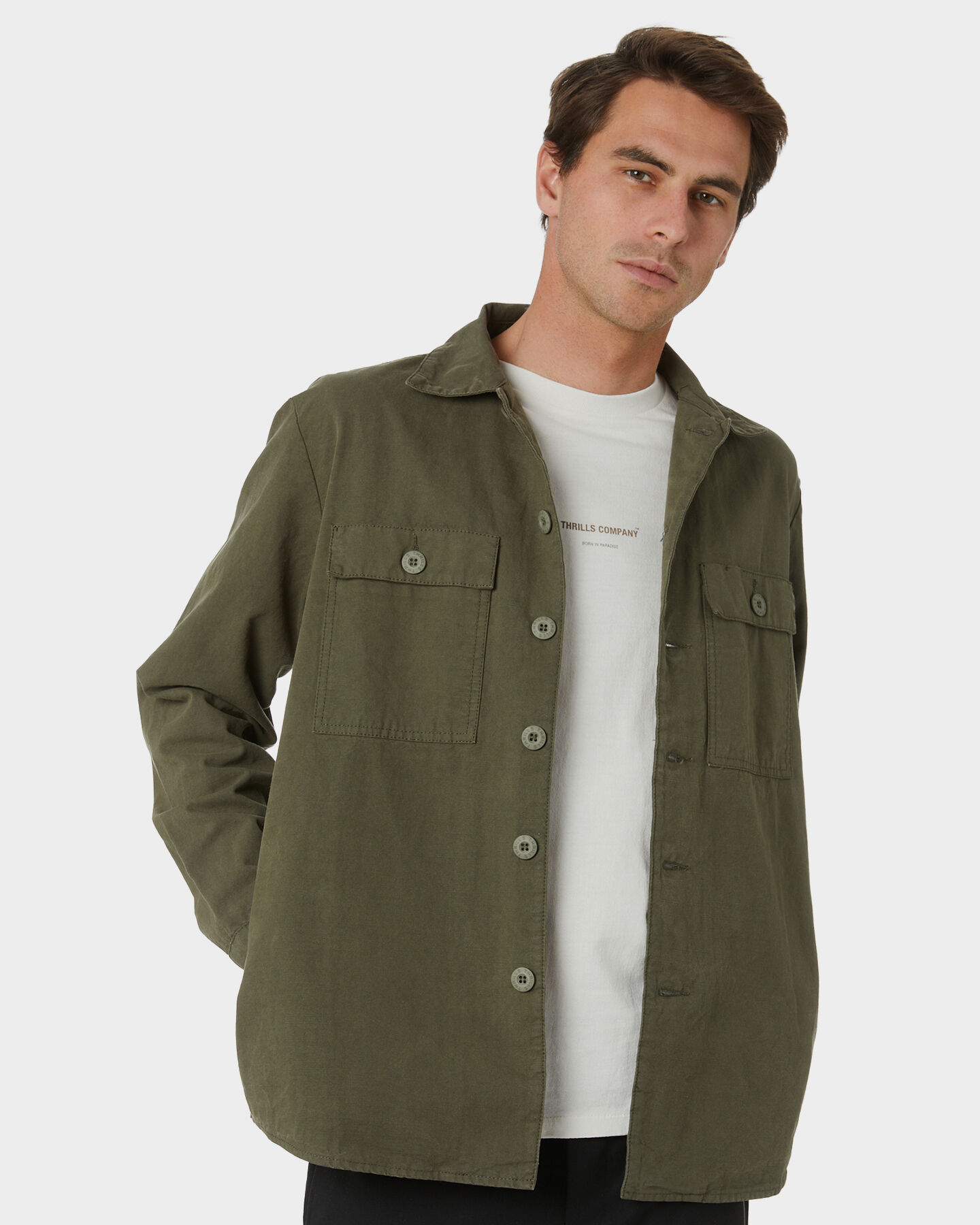 THRILLS Gift Selection Brigade Mens Overshirt sale & clearance | latest ...